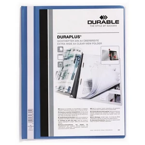 Gyorsfűző A4 Durable széles, panorámás, kék DB257906