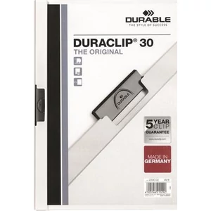 Gyorsfűző klipes A4 Durable fehér DB220002