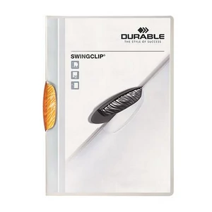 Gyorsfűző klipes A4 DURABLE Swingclip 30 narancs
