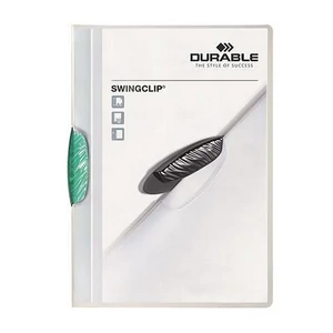 Gyorsfűző klipes A4 DURABLE Swingclip 30 sötétzöld