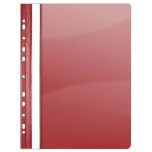 Gyorsfűző lefűzhető PVC Donau A4 Piros 10db/csomag D1704P