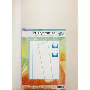 Gyorsfűzős PP A4 Format fehér  Papiron átlátszóelejű