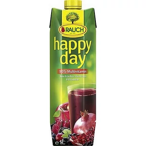 Gyümölcslé 100% Rauch 1l Happy day piros multivitamin KHI153