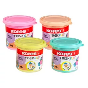 Gyurma 160g Kores Levegőre Száradó, 4 Pasztell Szín, Magic