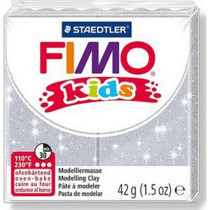 Gyurma 42 g Fimo égethető Kids glitteres ezüst