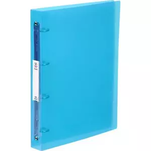 Gyűrűskönyv A4 4gy. 40mm, maxi, PP, cserélhető címke Viquel Propyglass, kék