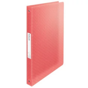 Gyűrűskönyv Esselte 4 gyűrűs, 25mm A4 PP Colour Breeze korall