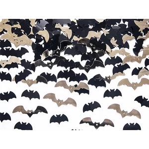 Halloween konfetti dekor 15g fekete-arany denevérek (15g/csomag) Halloween dekoráció