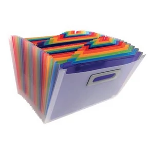 Harmónika irattartó Exacompta Crystal A4 24 rekeszes PP átlátszó, 330x235x250mm