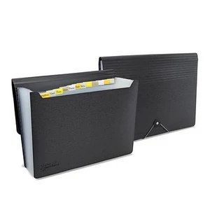 Harmonikamappa A4 PP 13 rekeszes RAPESCO Germ-Savvy  matt fekete