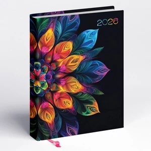 Határidőnapló 2026 Hölgyeknek 5421-61 Librobello mandala napi kalendár Realsystem 2026 kollekció!
