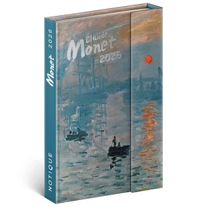 Határidőnapló B/6 2026 heti mágneszáras Claude Monet 11×16 cm Realsystem 2026 kollekció!