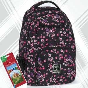 Ars Una hátizsák 24'' AU-6 26L Pearl Blossom black 3év garanci 55043779 Praktikus kamaszoknak zsebbel l