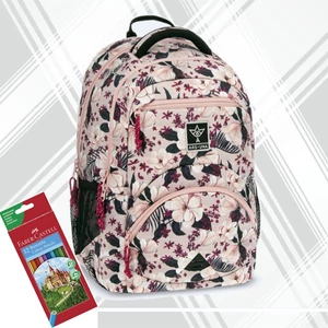 Ars Una ergonómikus hátizsák 2 27L Flowery pink (5375) 24 55833752 prémium 3év garancia