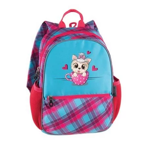 Hátizsák Pulse Junior Kitty Love, Zöld-Rózsaszín PLS122003L