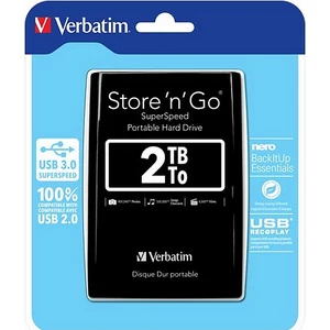 HDD merevlemez 2,5 Verbatim 2TB USB 3.0 fekete 2TB, USB 3.0, VERBATIM, fekete