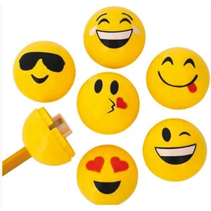Hegyező 1lyukú Smile vegyes színekben, 3,5cm-es 