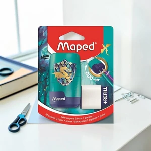 Hegyező és radír kétlyukú tartályos pótradírral MAPED Connect Dragon" sárkány