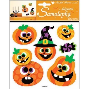 Halloween matrica dekor Samolepky, 18x18cm dombor-hologrammos Halloween mintás matrica dekoráció!