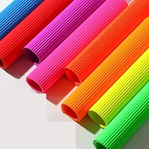 Hullámpapír 3D Fólia fluo rózsaszín 50x70cm