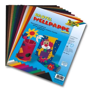 Hullámpapír karton Folia 25x35cm vegyes 2 oldalas 10ív/csomag