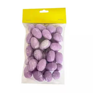 Húsvéti dekor tojás hungarocell, lila színű 36db/csomag