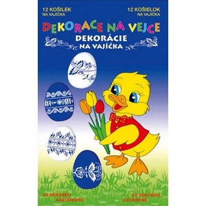 Húsvéti tojás dekoráló készlet zsugorfólia kék-fehér (12db/csomag)