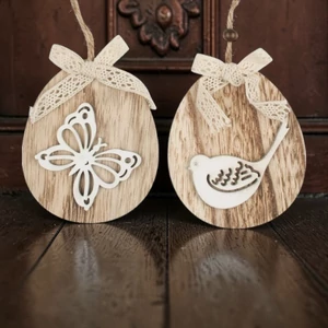 Húsvéti tojás madárral vagy pillangóval 9,5cm 1db/ár