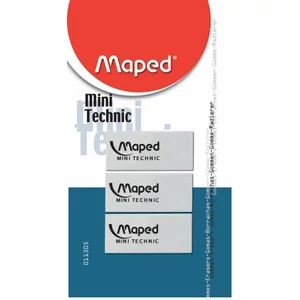 Radír Maped Mini Technic PVC-mentes ceruzaradír 3db-os Javítás, ragasztás Maped 011305