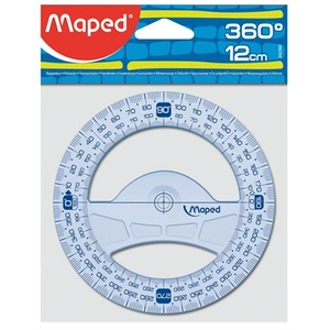 Szögmérő 360° 12cm műanyag Maped Graphic Irodai kiegészítők Maped 242360