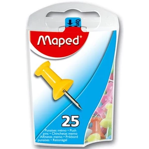 Térképtű Maped 25db-os 10mm-es tű, vegyes színű Prezentáció MAPED 345011