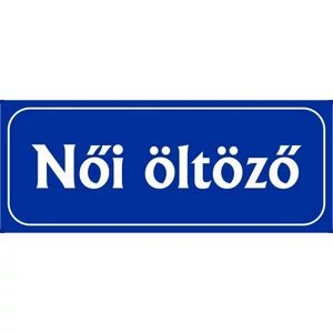 Információs tábla 19,5 x 9 cm Női öltöző Időjárásálló, habosított PVC
