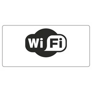 Információs tábla 19,5 x 9 cm WiFi Időjárásálló, habosított PVC