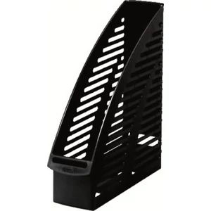 Iratpapucs 8cm műanyag A/4 álló fekete 80x300x250mm
