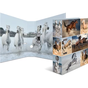 Iratrendező 70mm Herma Animal Worlds Lovas mintával 7164 A4-es emelőkaros kihúzólyukkal ellátott