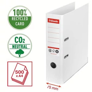 Iratrendező 75mm Esselte A4, Co2-semleges, élvédő sínnel, Iratrendezés, archiválás
