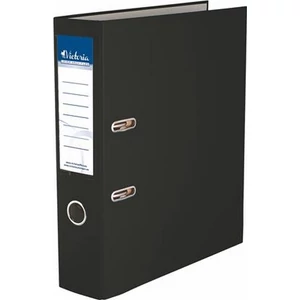 Iratrendező 75mm A4 Victoria Basic élvédő nélküli PP/karton fekete Iratrendezés Victoria 75BLACK