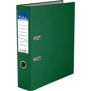Iratrendező 75mm A4 Victoria Basic élvédős PP/karton zöld Iratrendezés Victoria 75GREEN