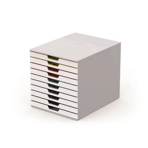 Irattároló műanyag Durable 10 fiókos, VARICOLOR 10, fehér DB763026