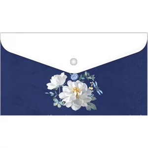 Irattartó Argus LA4 patentzáras PP fekvő csekktartó white rose 1641-0400