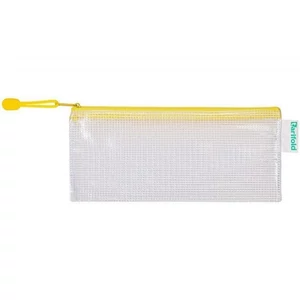 Irattartó tasak DL djois Cipzáras csekk, PVC, hálós, 250x130 mm sárga