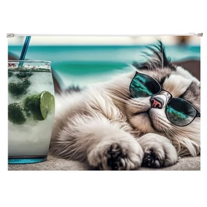 Irattartó tasak A4 Panta Plast PP, cipzáras 180 mikron Chillout cat INP0410006354