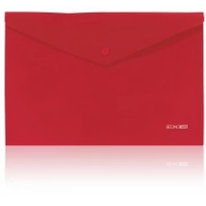 Irattasak A4 patentos Economix 180mic fényes átlómintás piros Papiron patentos tasak