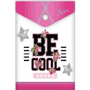 Irattasak A/6 patentos Argus Be cool feliratos virág csajos mintás Argus 1644-0273 A6 patentos PVC tasak