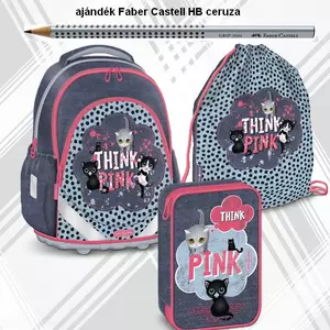 Iskolatáska szett Ars Una 24 Think Pink cicás táska, tolltartó,tornaz Várható beérkezés:2024.06.10