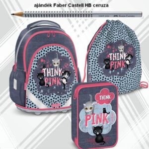 Iskolatáska szett Ars Una 24 Think Pink - cicás táska, tolltartó, tor Várható beérkezés:2024.06.10