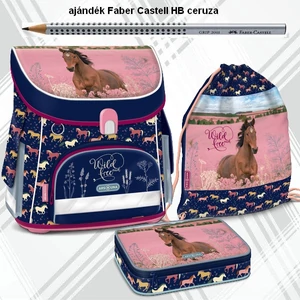 Iskolatáska szett Ars Una 24 Wild and Free ló kompakt 3 részes