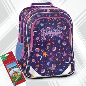 Ars una iskolatáska ErgoFit 24 24L ergo-fit Enchanted (5350) lila 56173505 prémium 3év garancia