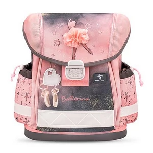 Iskolatáska Belmil ergonómikus Classy Ballerina balerinás fekete-rózsaszín