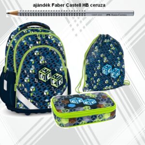 Iskolatáska szett Ars Una 22' M Geek táska,tolltartó,tornazsák